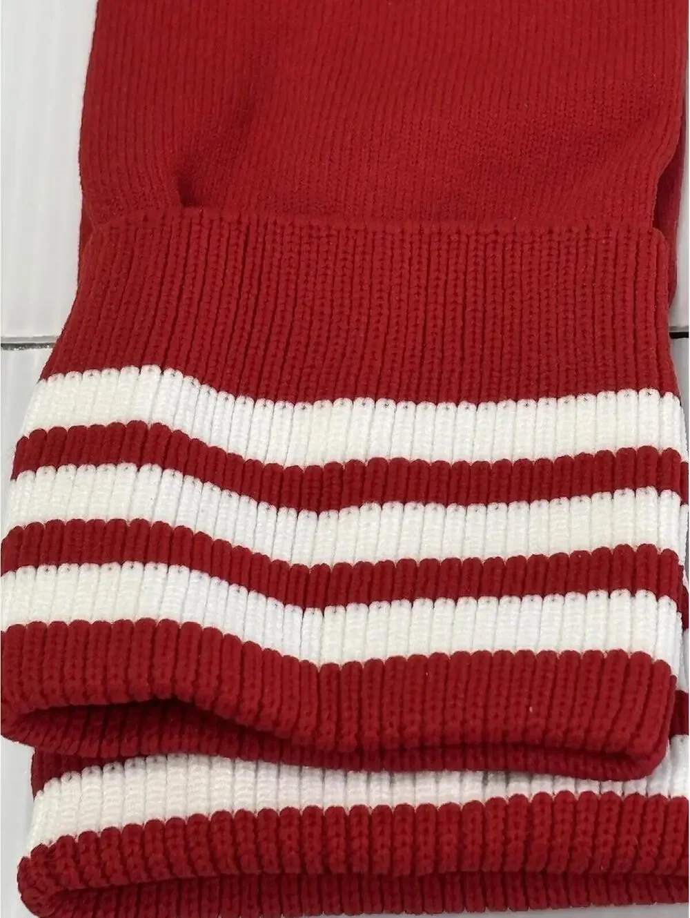 adidas Soccer Socks Over The Calf Cushioned Performance Red White Men’s Size L/G